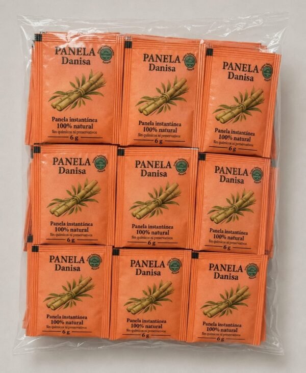 Panela Danisa Pulverizada sachet de 6 g por 100 und