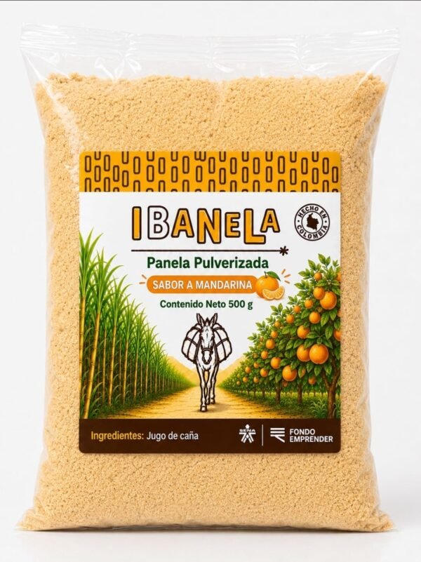 Panela Ibanela Pulverizada sabor a Mandarina de 500 g