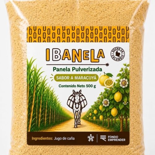 Panela Ibanela pulverizada sabor a Maracuyá